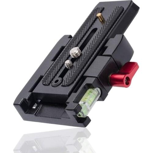 P200 Qucik Release QR Clamp Base Plate with 3/8" 1/4" Screw Hole Aluminum Tripod Screw Connect Adapte for Camera DSLR Monopod