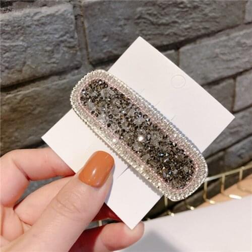 Fashion BB Hair Clips For Women Girls Crystal Hairpins Rhinestone Barrette Cute Hair Accessories Jewelry