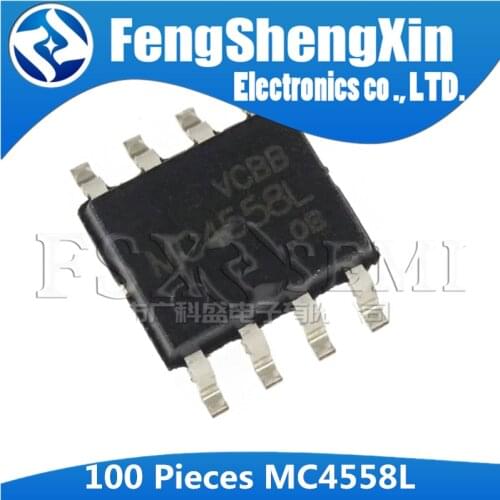 100pcs MC4558L SOP8 MC4558 SOP 4558 SOP-8 Operational Amplifier IC