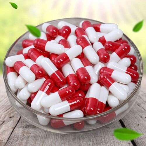 1000Pcs Empty Hard Gelatin Capsule MedicineCapsule 0#Red And White Empty Pill