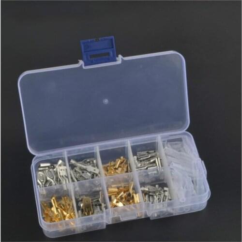 150pcs 6.3MM 2.8MM 4.8MM 4.0MM Male Female Car Spade Connector Splice Crimp Wire Terminals for Motorcycle Bike Car