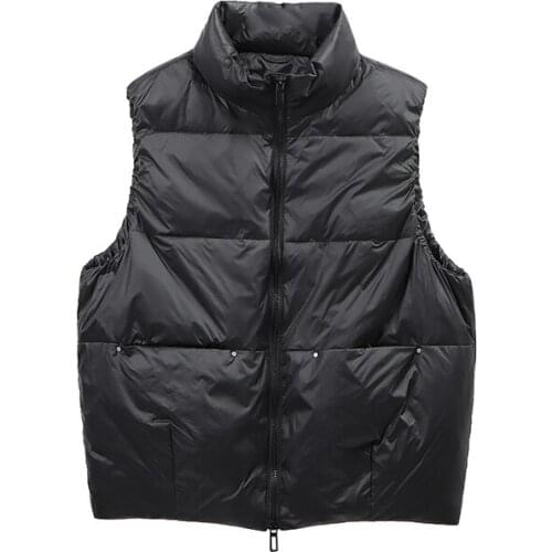 2021 New Autumn Women Ultra Light Down Vest White Duck Down Coat Parka Ladies Sleeveless Waistcoat Plus Size Short Tops Female
