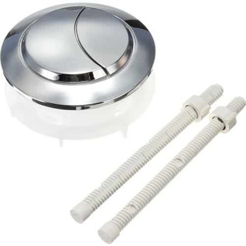 38mm Toilet Dual Flush Round Head Push Button Plastic Toilet Water Tank Push Button with 2 Rods