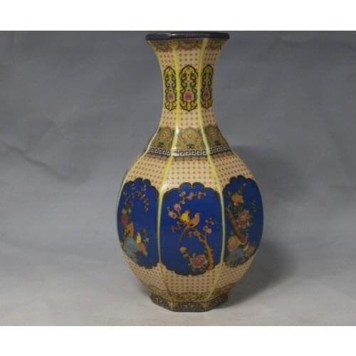 4 Antique QingDynasty porcelain vase,Colorful flower bottle 3,Hand-painted crafts,Decoration,collection &Adornment,Free shipping