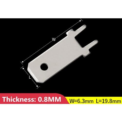 50pcs/100pcs 6.3 Lengthened inserts 6.3mm PCB solder terminals PCB solder inserts