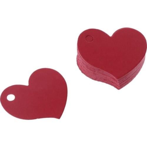 50Pcs Heart Shape Blank Kraft Paper Card Gift Tag Label DIY Party Wedding Crafts