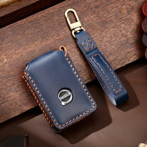 Genuine Leather Smart Car Key Case Cover Bag For VOLVO S90 V90 XC90 XC60 XC40 Key Case Cover For Car Auto Accessories