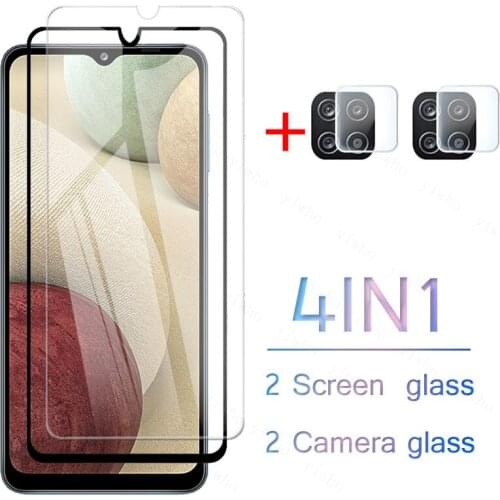 Case For Samsung Galaxy A12 Back Camera Lens Screen protector on Galaxy A12 Tempered glass Samsun Galaxi A 12 Protective glass