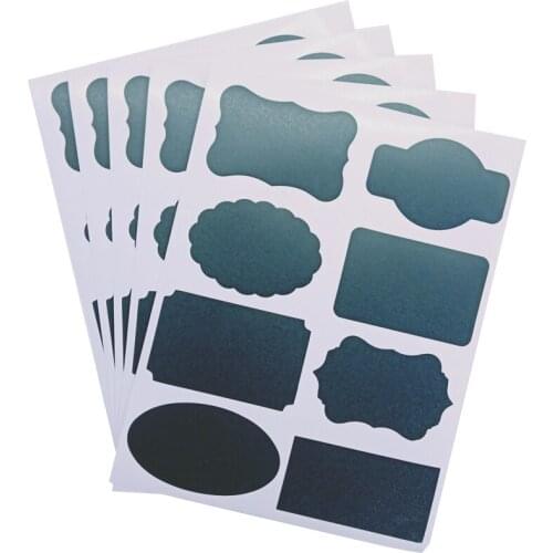 400 Pcs/lot Black Sealing Sticker 8 Styles Blank Pressure-Sensitive Writable Reusable waterproof Sticker Storage box label