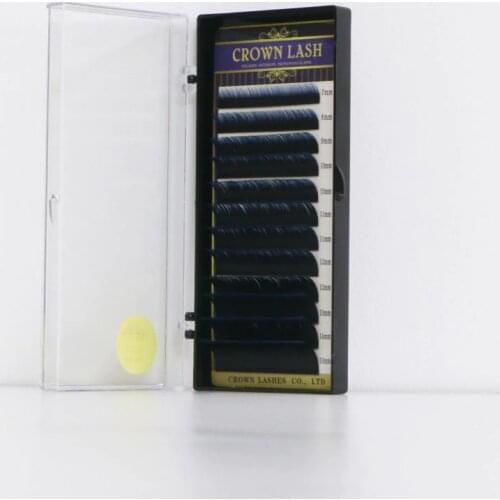 CrownLash 2tones Color Ombre Blue C D-0.10, 0.15 7-15mm Dual Color Blue Volum Lash extension