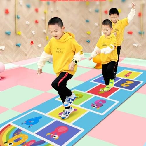 Childrens Hopscotch Kindergarten Sensory Training Equipment Parent-Child Toy Hopscotch Mat Outdoor Activity Physical Fitness