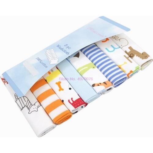 DHL 50set 8Pcs/set Newborn Baby Towel Washcloth Bathing Feeding Wipe baby handkerchief face small towels