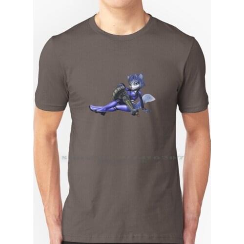 Star Fox Assault - Krystal T Shirt 100% Pure Cotton Star Fox Assault Krystal Furry Blue Gamecube Rare Rareware Bodysuit Video