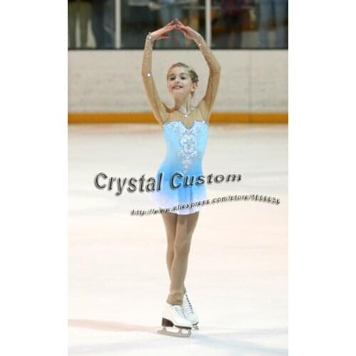 Hot Sales Custom Ice Skating Dress For Girls Beautiful New Brand Vogue Figure Skating Dresses For Competition DR2804