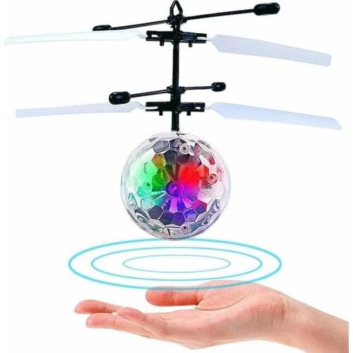 Colorful Crystal Ball Infrared Induction Flying Toy LED Luminous Flight Balls Electronic Infrared Aircraft Remote Control Toys