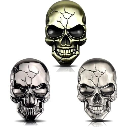 3d Metal Devil Skull Car Emblem Sticker Chrome Auto Badge Sticker Bumper Decal For Car Suv Truck Motorcycle Sticker Accessories