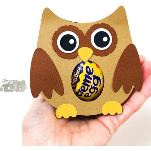 Owl Easter Egg Metal Cutting Dies 3D Box Stencils for DIY Scrapbooking Album Paper Card Decorative Craft Embossing Die Cuts