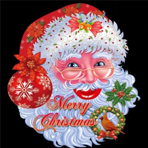 Meian 2020 Cross Stitch Embroidery Kits 11ct Santa Claus Cotton Thread Painting Diy Needlework Dmc New Year Home Christmas Gift