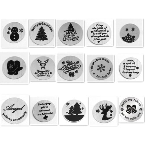 New arrive 22mm mix large 12pcs different random christmas window plate floating pendant charms fit 30mm glass floating locket