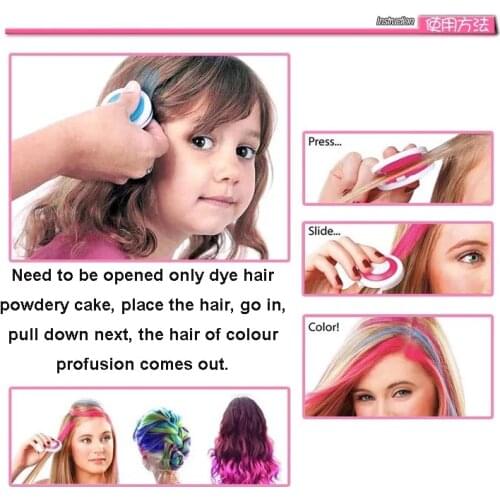 Disposable Hair Dye Powder Cake Fashion Colorful Colors Styling Chalk Set Soft Pastel Salon DIY Tools Non-Toxic Easy To Use