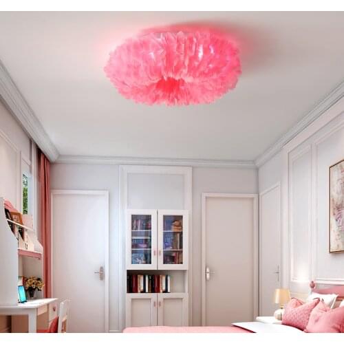 Nordic bedroom ceiling lamp Fixtures Warm Childrens Room Bedroom Creative Living Room Dining Room led ceiling Light 110-240V