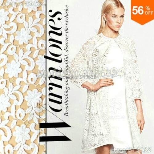 PQYY66 african guipure lace water soluble chemical lace hollow out african chemical lace water soluble tecido feltro wedding