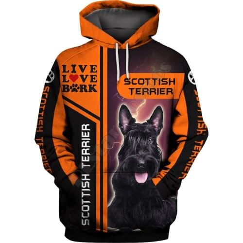 Scottish Terrier 3D Printed Hoodies Fashion Pullover Men For Women Sweatshirts Funny Animals Sweater Drop Shipping