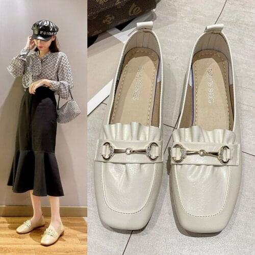 YSHUNIJ Shoes Flat Shoes Womens Summer 2021 New Korean Version of Shallow Shoes and Pedal Shoes