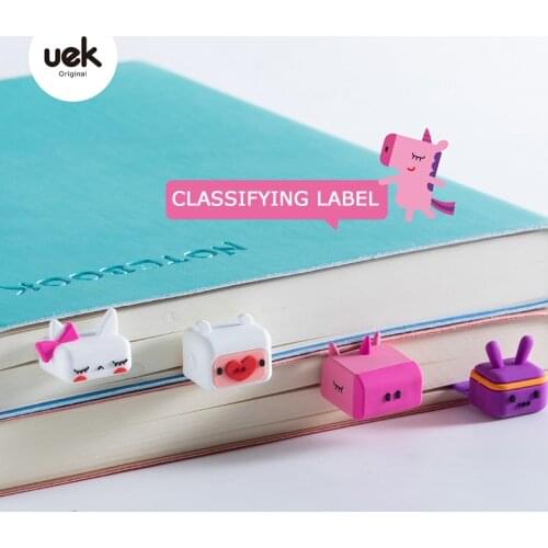 UEK Cartoon Bookmark Pad Creative Soft Silicone Book Marker Colorful Memo Photo School Office Supply Funny Stationery Book Label