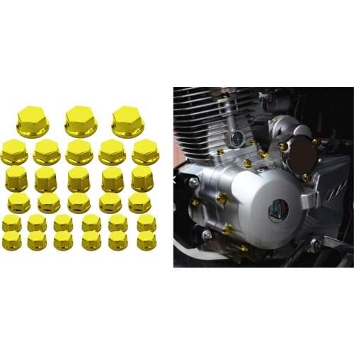 30Pc Motorcycle Nut Screw Cover For Yamaha For Kawasaki