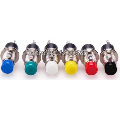 7MM Small Button Switch Push-through Switch Reset switch Momentary On Off Push Button Micro Switch Normally Open NO