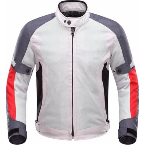 Free shipping 1pcs Mens Motorcycle Bike Riding Protective Armor Mesh Jacket Size with CE Armor 5pcs pads