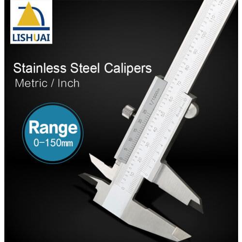 0-150mm Inch/Metric Integral Precise Stainless Steel Vernier Caliper Gauge Micrometer Professional Measuring Tools