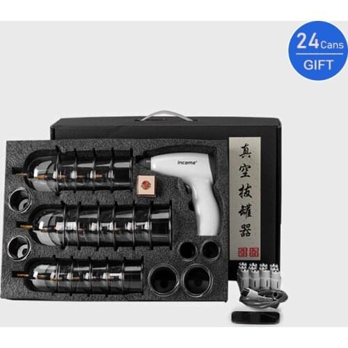 24 Jars Electric Suction Cup Anti Cellulite Vacuum massager Chinese Medicine Cupping Physiotherapy Set Guasha For massage Body