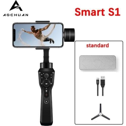 AOCHUAN S1 3-Axis Handheld Gimbal Stabilizer Bluetooth with Tripod for IPhone Android Samsung huawei xiaomi IOS