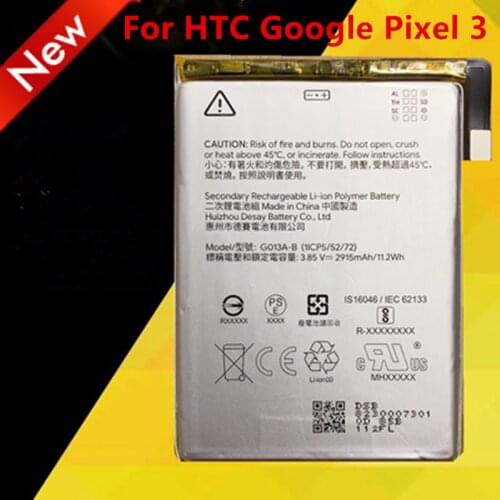 New 2915mAh / 11.20Wh G013A-B Phone Replacement Battery For HTC Google Pixel 3 Batteries + Repair Tool Kits