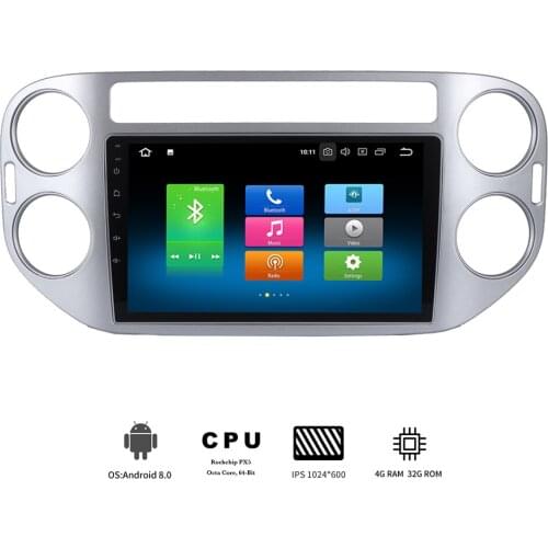 Android 9.0 Car Radio for Volkswagen Tiguan 2010 2011 2012 2013 2014 2015 GPS Navi Octa Core 2.5D IPS screen 4Gb Ram MP3