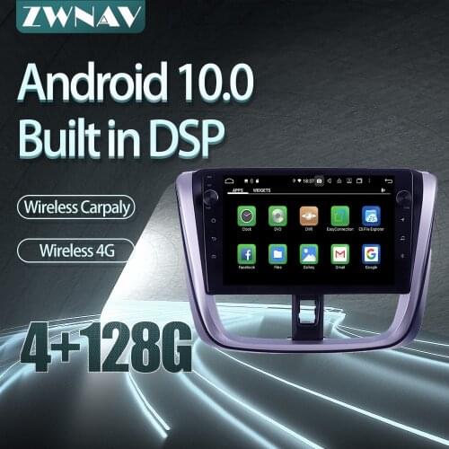 FOR TOYOTA ViosYaris 2014-2017 Car radio player Android 10 PX6 64GB GPS Navigation Multimedia Player Radio
