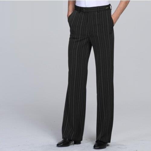 Latin Dance Pants Male Black Dancing Suit Plus Size Cambric Pants Fabrics Men Ballroom Stage Modern Chacha Trousers B-6974