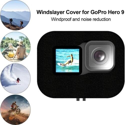 Windshield Wind Noise Reduction Sponge Foam Case For GoPro HERO 9 Cover Housing For Gopro Hero 9 Action Camera Accessories