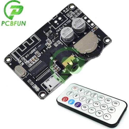 DC 3.7V-24V 12V Bluetooth 5.0 Stereo Audio Receiver Board Mp3 Lossless Decoder Wireless Stereo Music Module with Remote Control