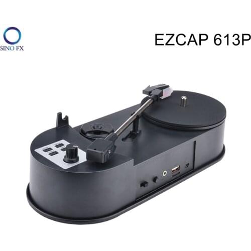 Ezcap 613P 33/45 RPM Turntable Convert Vinyl Record to MP3 Converter Save Music to USB Flash Drive / SD Card With Speaker