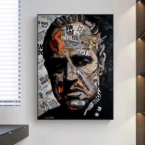 Graffiti Godfather Portrait Art Canvas Painting Modern Posters and Prints Wall Art Pictures for Living Room Wall Decor Cuadros