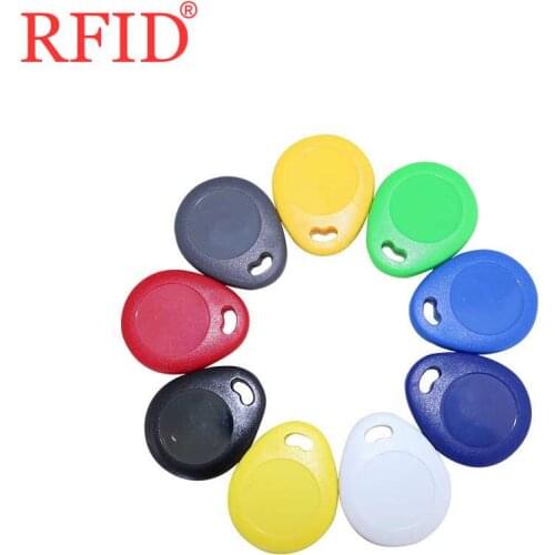 ID 125KHZ EM4305 Writable Rewritable Keyfob RFID Waterproof Badge Token keyfob Tags Keychain Access Control Card Fast Shipping 1
