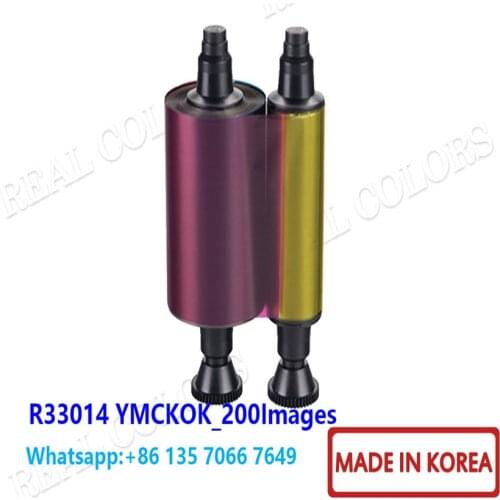 20Pieces Compatible Evolis R3314 YMCKOK 200 Images Made in Korea Evolis Pebble 4 Dualys 3 Securion ID printers