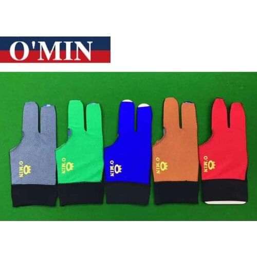 O'min Quality Snooker Pool Glove Breathable Gray/Green/Blue/Orange /Red Colors China