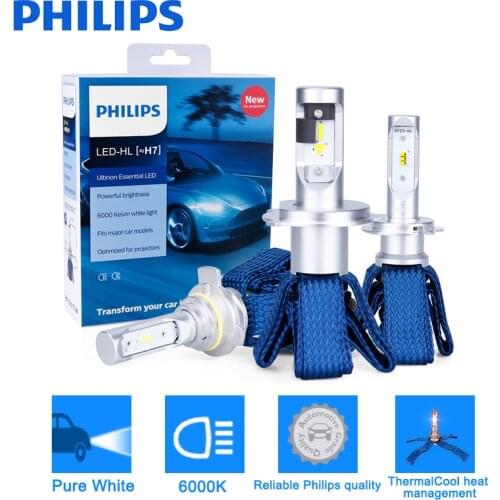 Philips Ultinon Essential H4 LED H7 H11 9005 9006 9012 HIR2 lampe led 6000K Headlight bulbs HB4 HB3 Fog Lights Headlamps kit