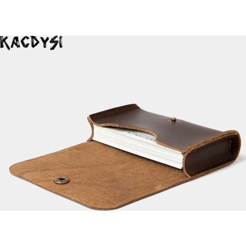 Split Leather Handmade Unisex Small Wallets Card Case Vintage Mens Women ID Credit Card Holder Short Buniesss Card Holder Wallet