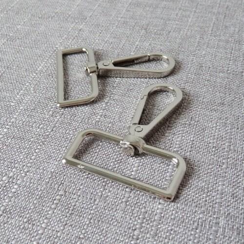 50pcs/lot 38mm webbing metal hardware belt buckle for bag accessories pet dog leash straps swivel eye trigger clip snap hook