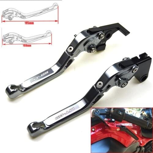 Motorcycle CNC Adjustable Foldable brake Clutch Levers for Yamaha MT-09/SR 2014 2015 2016 2017 with Logo(MT-09)
